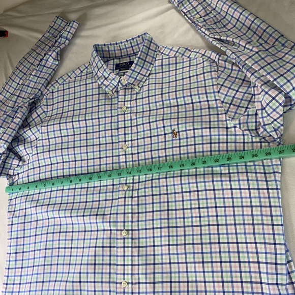 Polo Ralph Lauren Shirt Flesh Pony Mens XXL Pink Green Blue Classic Valentines - Picture 8 of 16